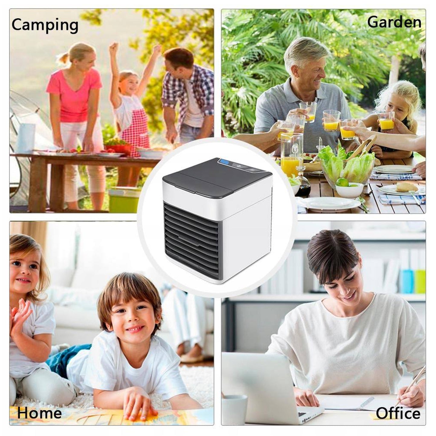 1464 Mini Portable Air Cooler Personal Space Cooler Easy To Fill Water And Mood Led Light And Portable Air Conditioner Device Cool Any Space Like Home Office