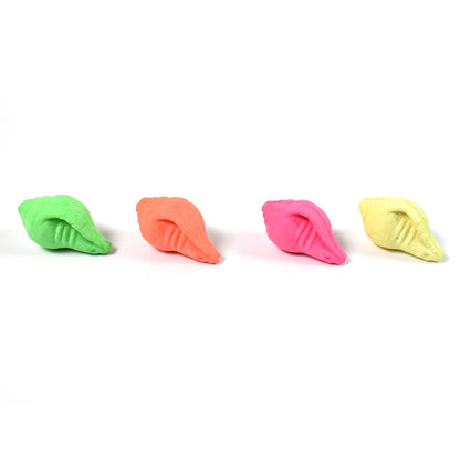 Shankh Shape Eraser Rubber (1 Pc  Mix Colour  Design)