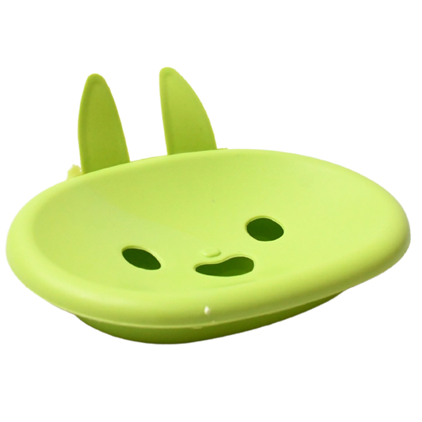 17768 Soap Box Drain Soap Box Cute Rabbit Shape Double Soap Bowl Box Plastic Rack Storage Rack Bathroom Toilet Storage Box