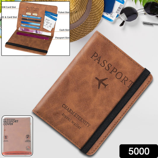 Passport Holder Cover Pu Leather Travel Wallet Case (1 Pc  1511 Cm)