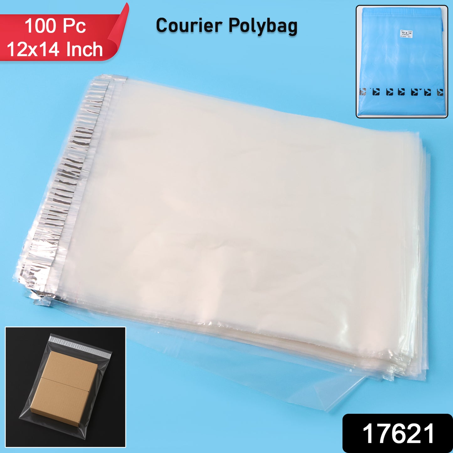 Self-adhesive Courier Polybags (12x14 Inch  100 Pc)