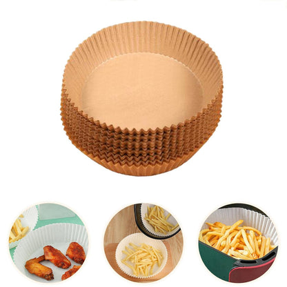 Round Air Fryer Disposable Paper Liner  (50 Pcs Set  160mmx45mm)