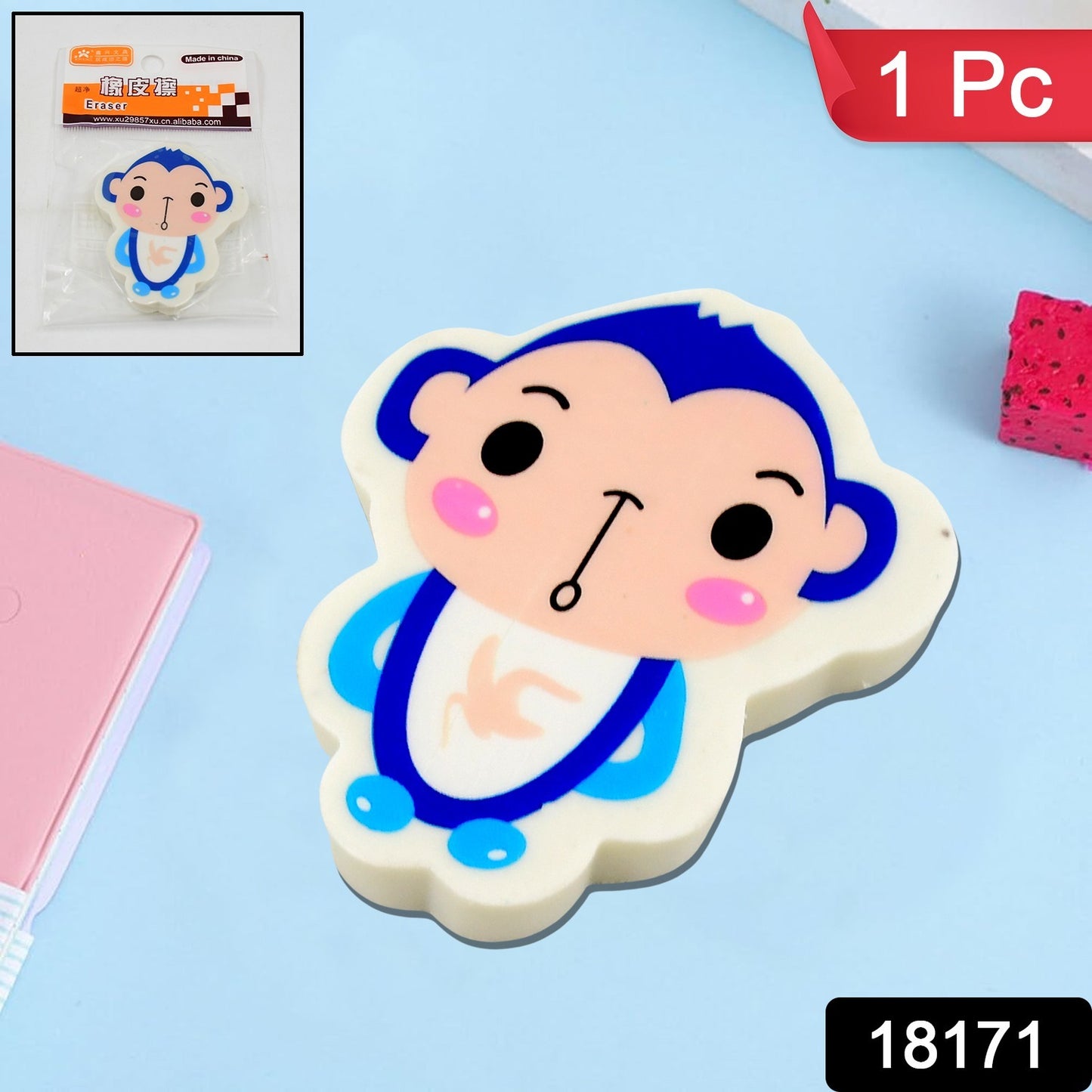 Cartoon Design Eraser (1 Pc  Mix Design)