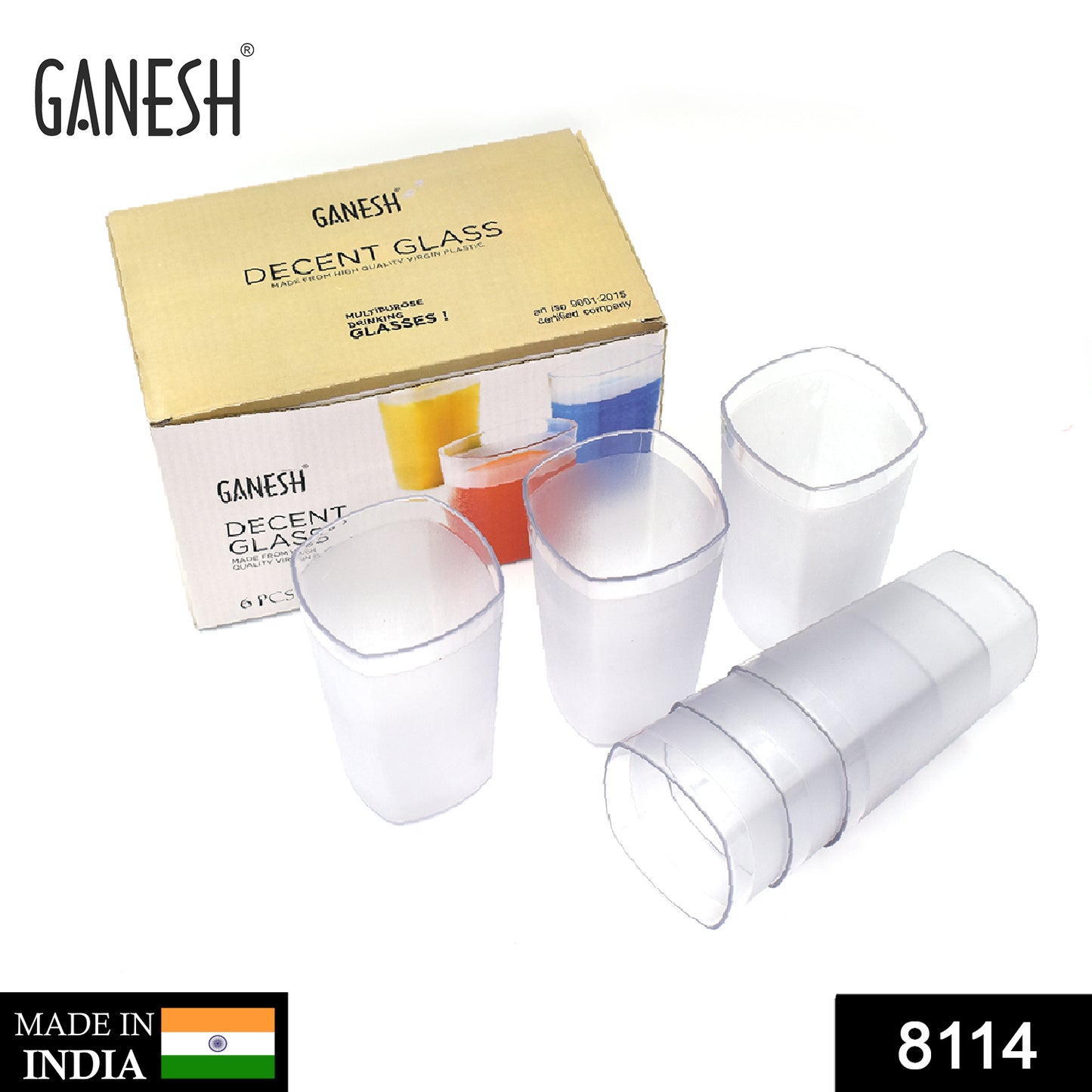 8114 Ganesh Decent Glass 350ml Set Of 6