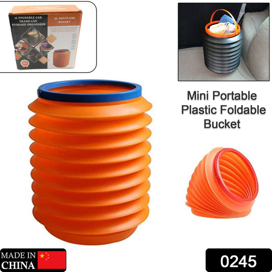 0245 Foldable Storage Bucket  Water Container  Dustbin Multiuse Bucket For Home  Car  Kitchen Use Bucket