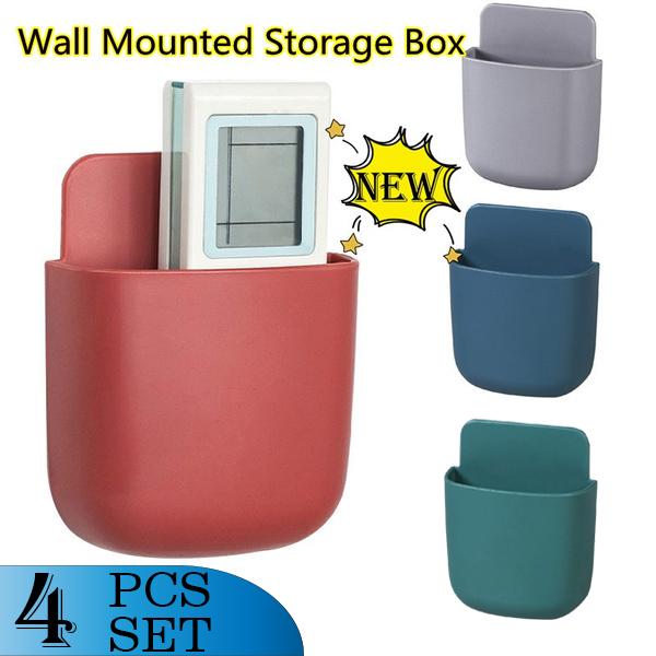 1487 Wall Mounted Storage Case With Mobile Phone Charging Holder