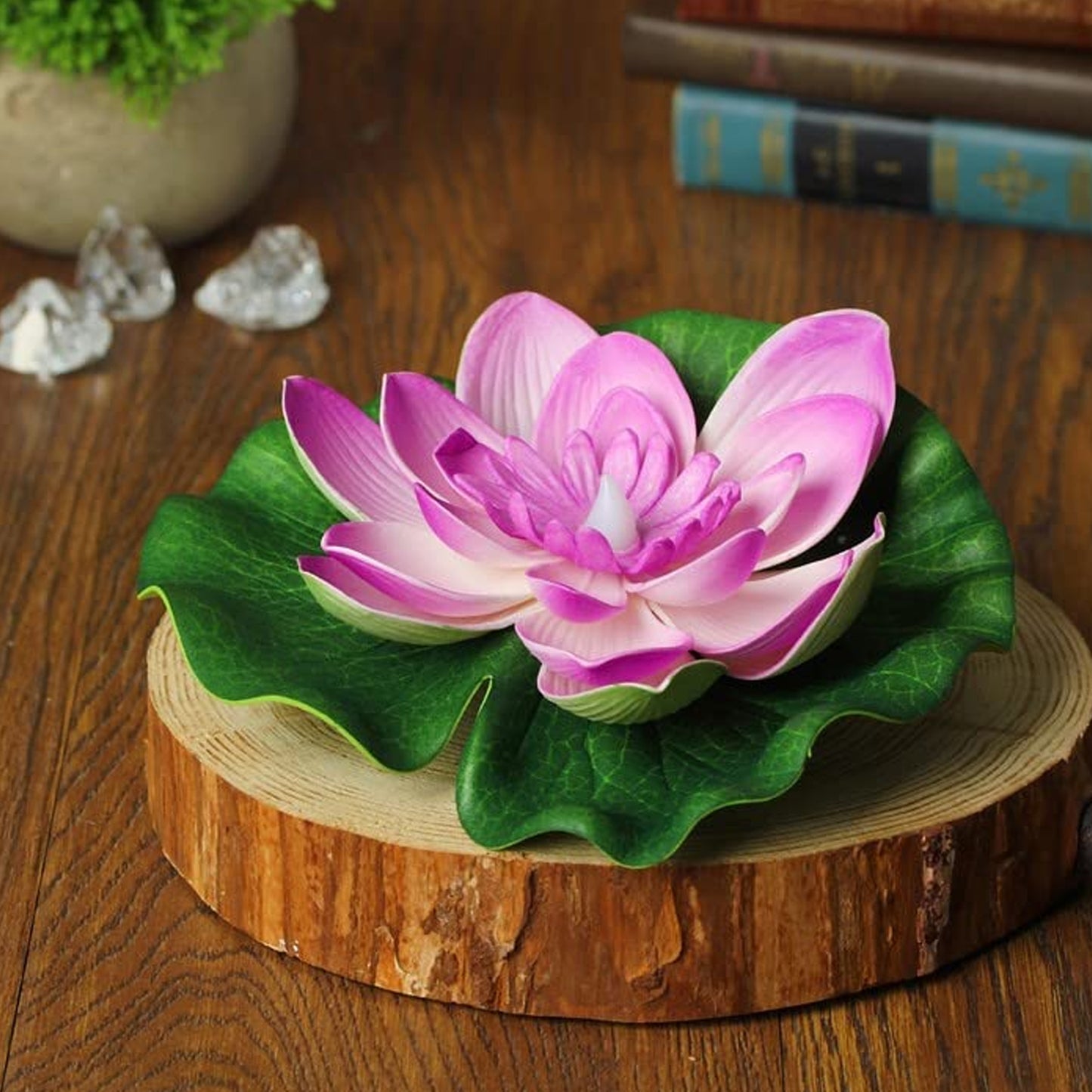 6556 Water Floating Smokeless Candles  Lotus Flowers Sensor Led Tealight For Outdoor And Indoor Decoration - Pack Of 6 Candle Candle (Pack Of 6)