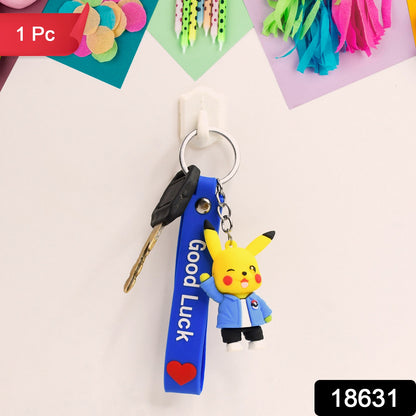 Cute Silicone 3d Key Chain With Metal Hook  Strap (Pack Of 1)