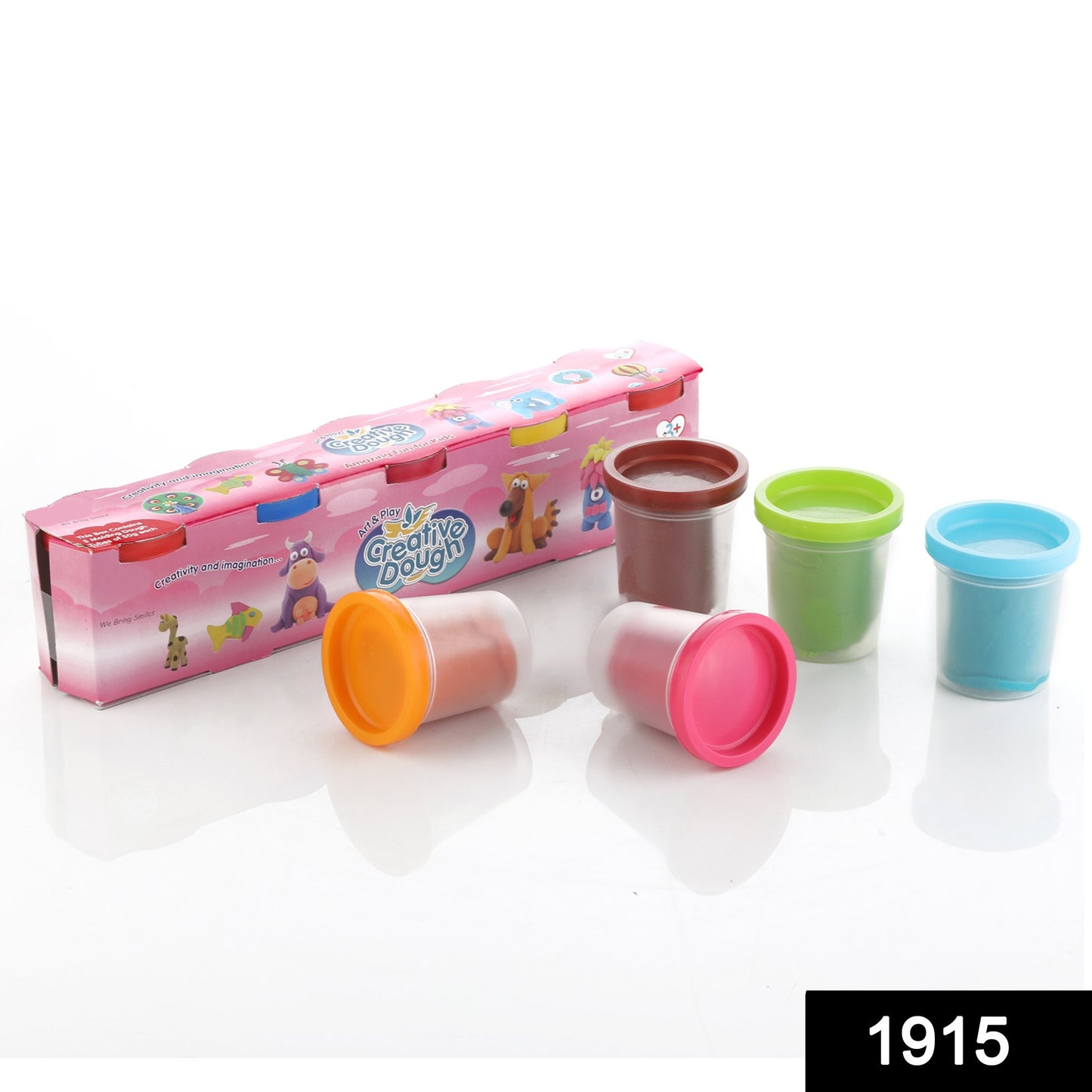 1915 Non-toxic Creative 50 Dough Clay 5 Different Colors (Pack Of 5 Pcs)